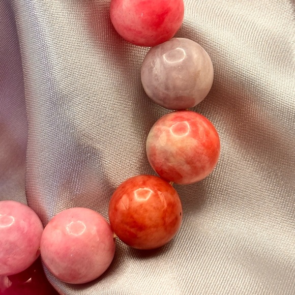 Multicolor Agate & Quartz Beaded Stretch Bracelet Stack (2 Pcs) | Boho Gemstone - Picture 9 of 12